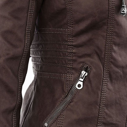 Leren jas met capuchon stijlvol en elegant