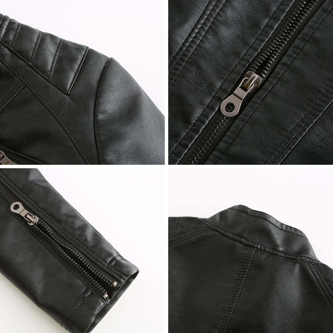 Dames Leren Jas Klassieke Stijl Elegant Design