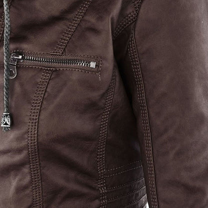 Leren jas met capuchon stijlvol en elegant