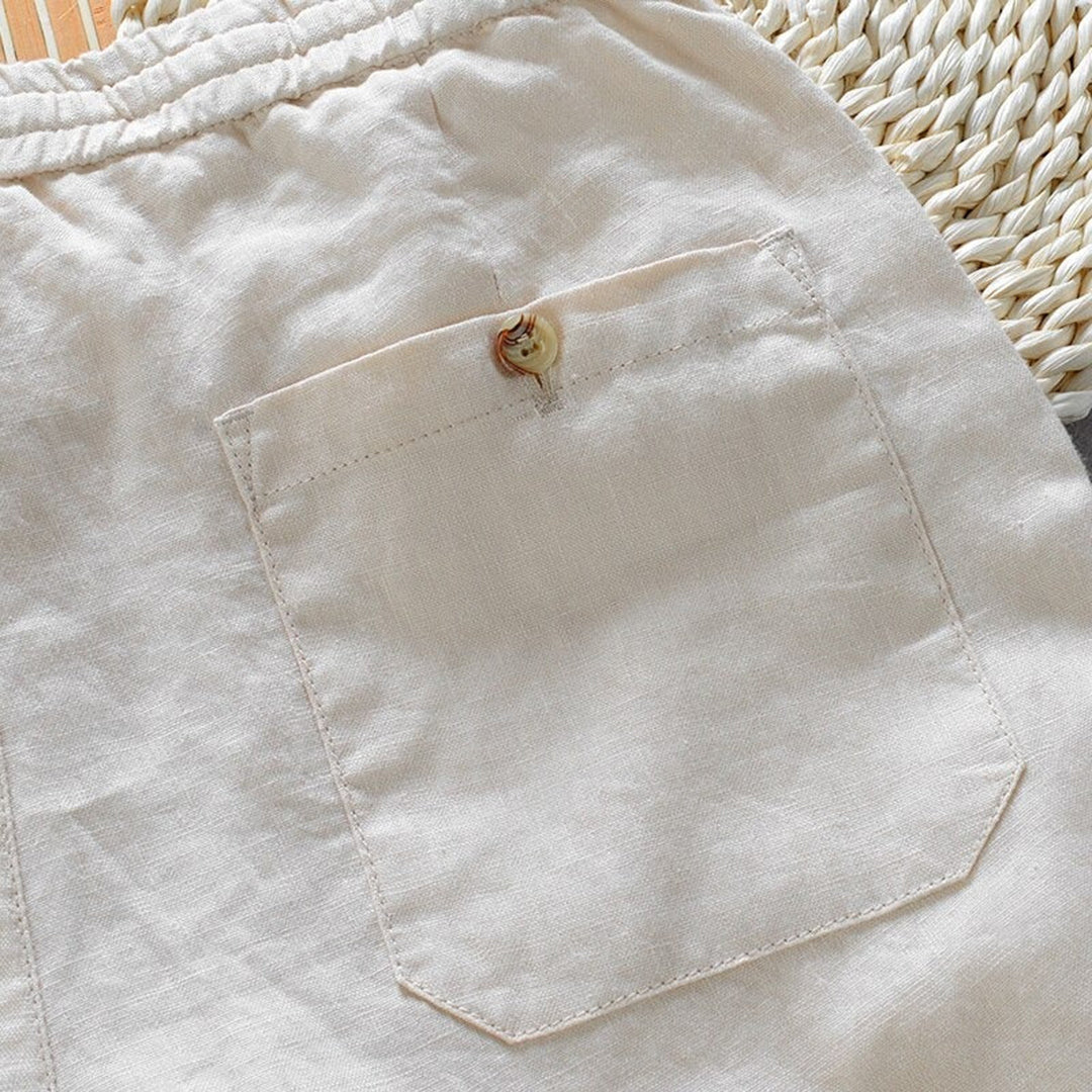 Linnen Broek Heren Zomer Comfortabele Pasvorm