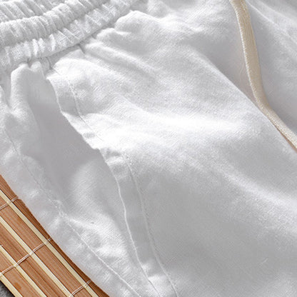 Linnen Broek Heren Zomer Comfortabele Pasvorm