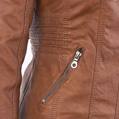 Leren Jacket met Kap voor Dames