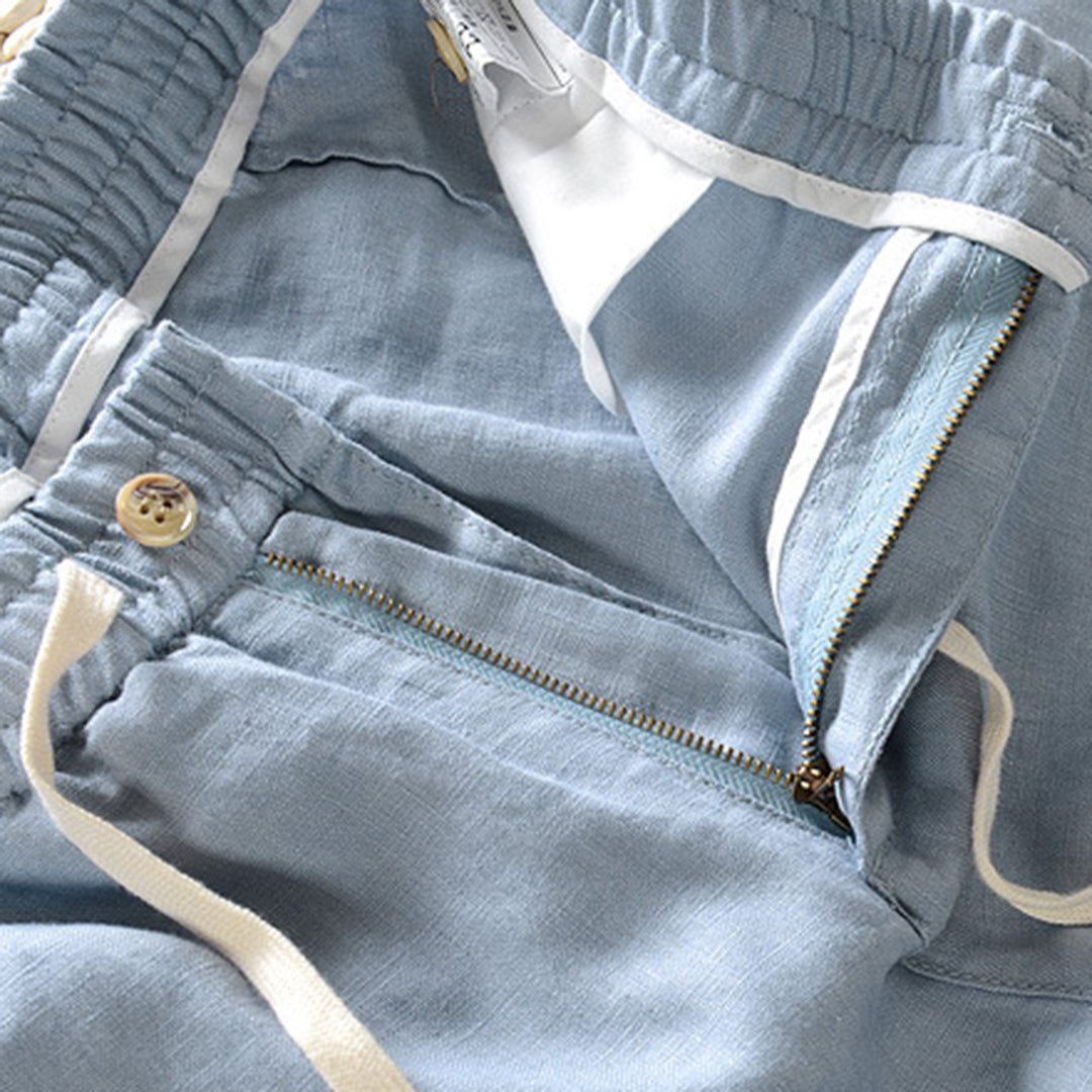 Linnen Broek Heren Zomer Comfortabele Pasvorm