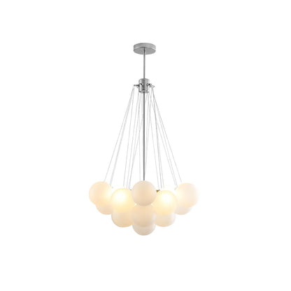 Glazen Bollenhanglamp 19-37 Bollen Goud Metaal Eetkamer Woonkamer