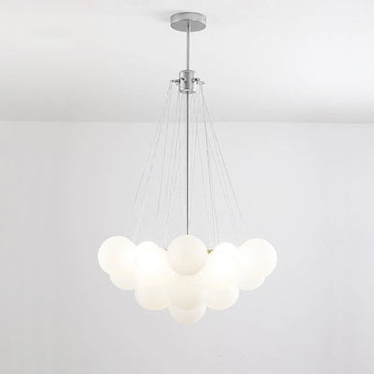 Glazen Bollenhanglamp 19-37 Bollen Goud Metaal Eetkamer Woonkamer