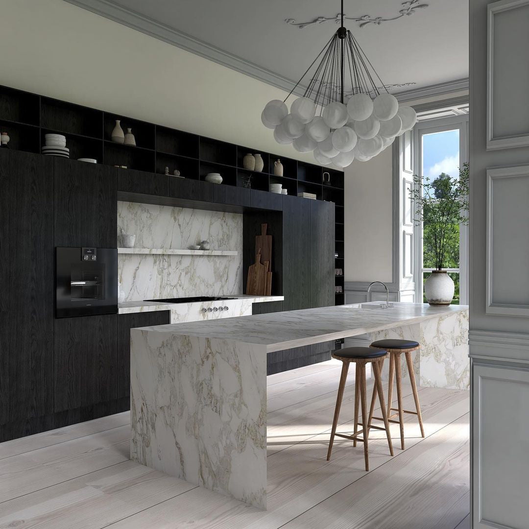 Glazen Bollenhanglamp 19-37 Bollen Goud Metaal Eetkamer Woonkamer