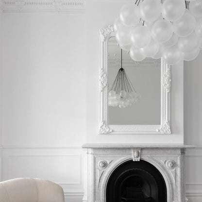 Glazen Bollenhanglamp 19-37 Bollen Goud Metaal Eetkamer Woonkamer