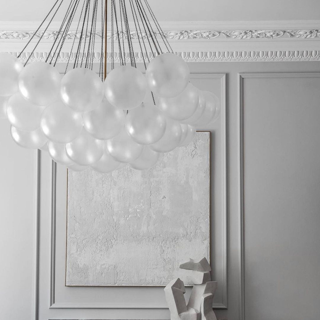 Glazen Bollenhanglamp 19-37 Bollen Goud Metaal Eetkamer Woonkamer