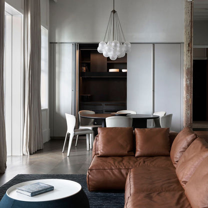 Glazen Bollenhanglamp 19-37 Bollen Goud Metaal Eetkamer Woonkamer