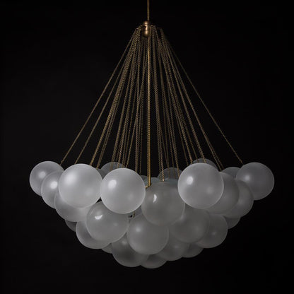 Glazen Bollenhanglamp 19-37 Bollen Goud Metaal Eetkamer Woonkamer