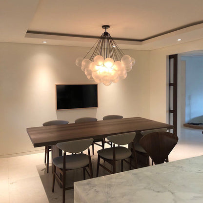 Glazen Bollenhanglamp 19-37 Bollen Goud Metaal Eetkamer Woonkamer