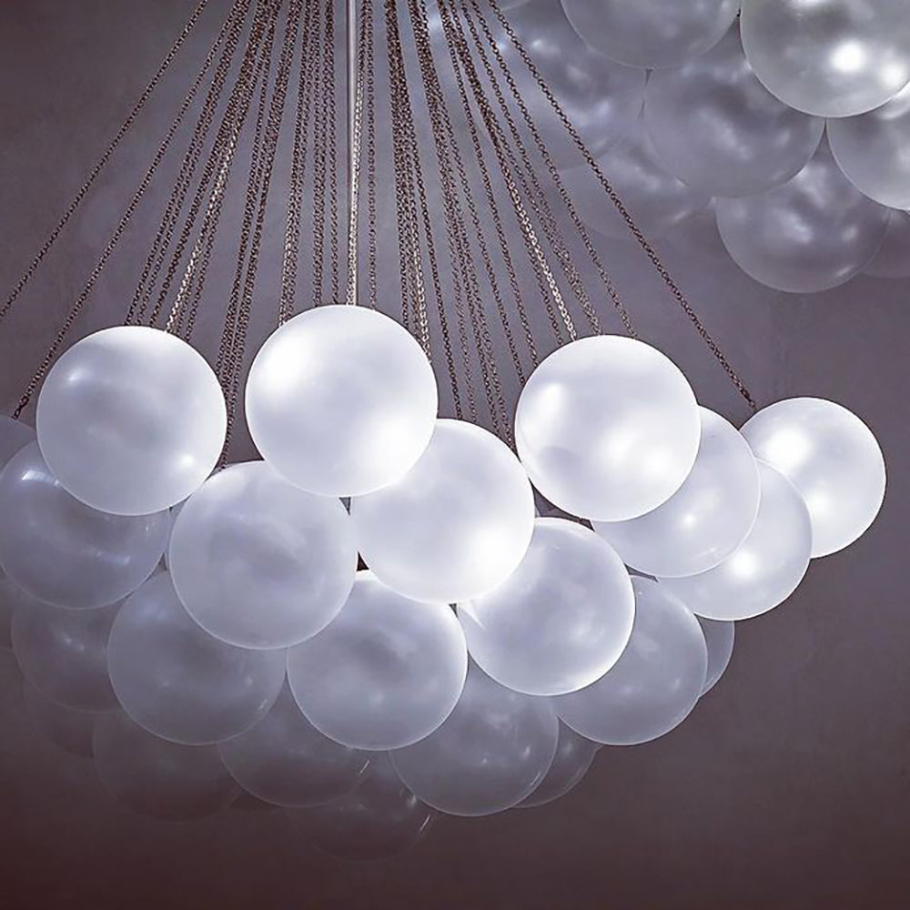 Glazen Bollenhanglamp 19-37 Bollen Goud Metaal Eetkamer Woonkamer