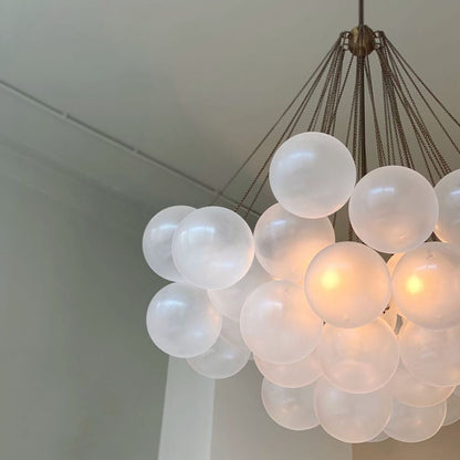 Glazen Bollenhanglamp 19-37 Bollen Goud Metaal Eetkamer Woonkamer