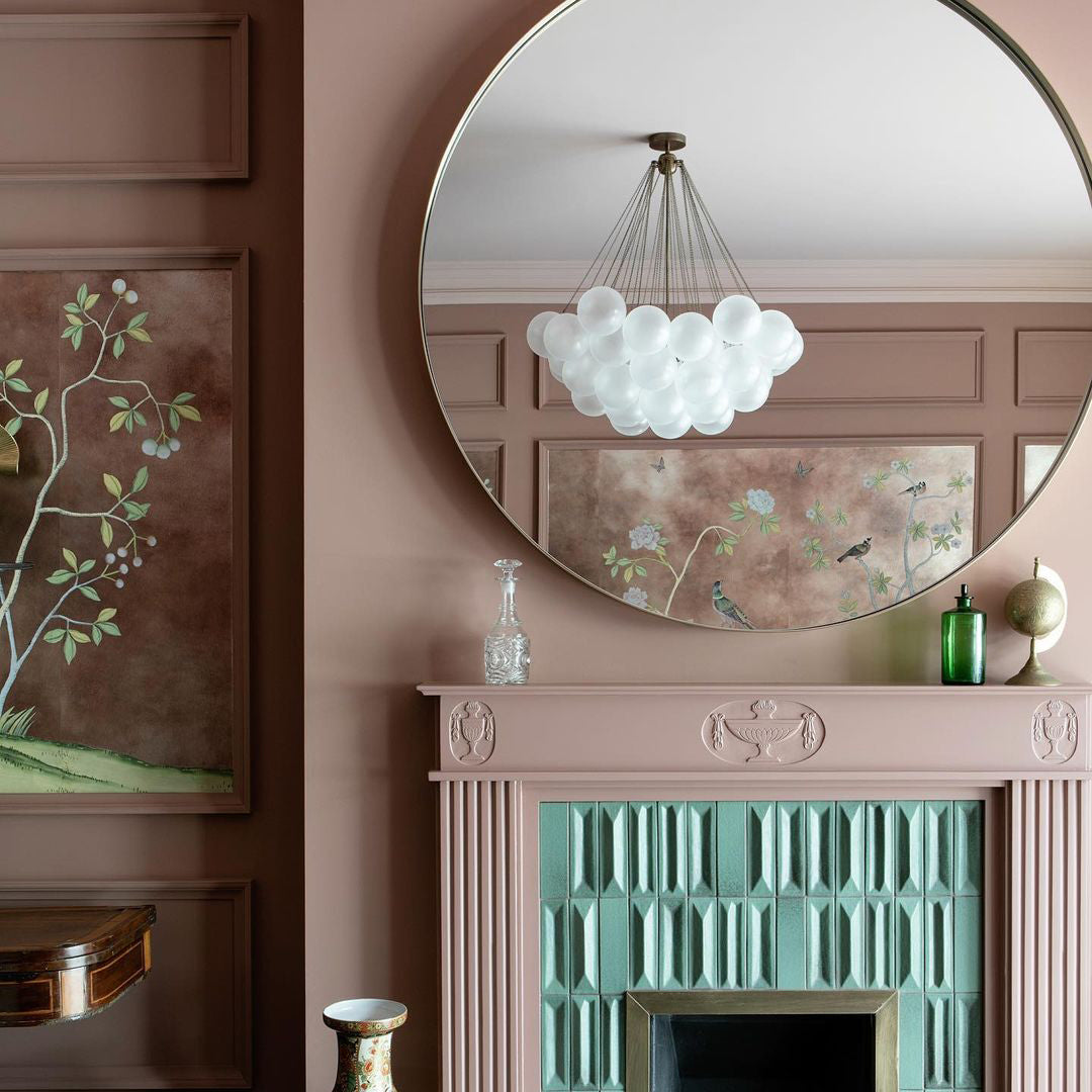 Glazen Bollenhanglamp 19-37 Bollen Goud Metaal Eetkamer Woonkamer