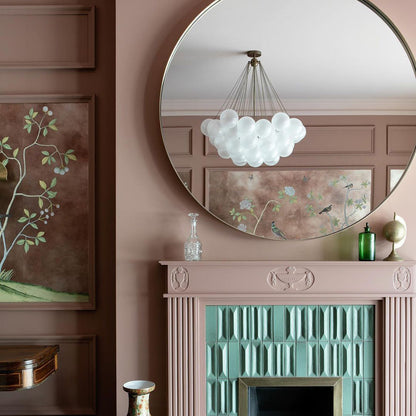 Glazen Bollenhanglamp 19-37 Bollen Goud Metaal Eetkamer Woonkamer