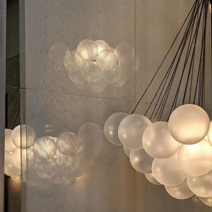 Glazen Bollenhanglamp 19-37 Bollen Goud Metaal Eetkamer Woonkamer