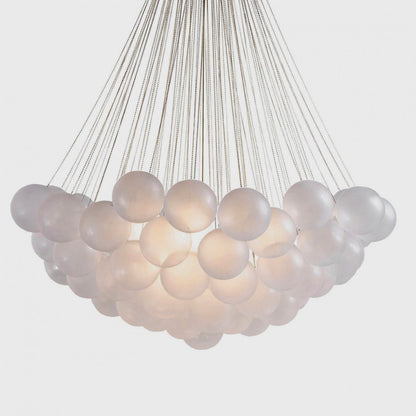 Glazen Bollenhanglamp 19-37 Bollen Goud Metaal Eetkamer Woonkamer
