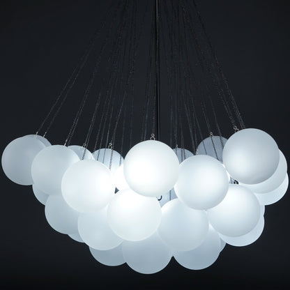 Glazen Bollenhanglamp 19-37 Bollen Goud Metaal Eetkamer Woonkamer