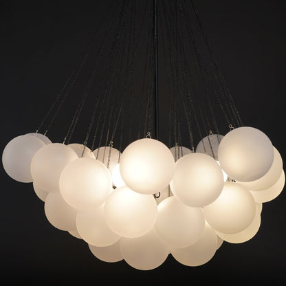 Glazen Bollenhanglamp 19-37 Bollen Goud Metaal Eetkamer Woonkamer