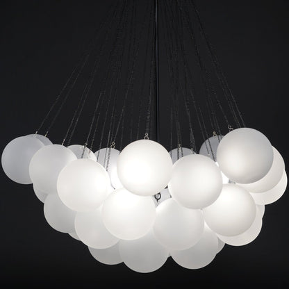 Glazen Bollenhanglamp 19-37 Bollen Goud Metaal Eetkamer Woonkamer