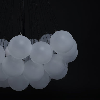 Glazen Bollenhanglamp 19-37 Bollen Goud Metaal Eetkamer Woonkamer