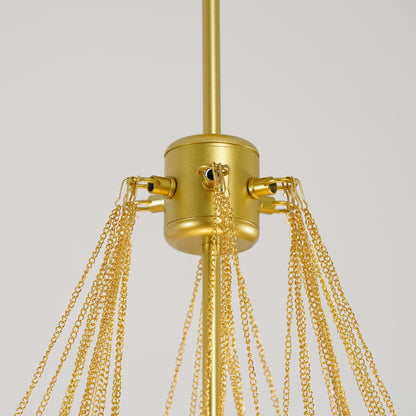 Glazen Bollenhanglamp 19-37 Bollen Goud Metaal Eetkamer Woonkamer