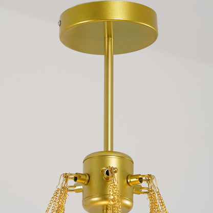 Glazen Bollenhanglamp 19-37 Bollen Goud Metaal Eetkamer Woonkamer