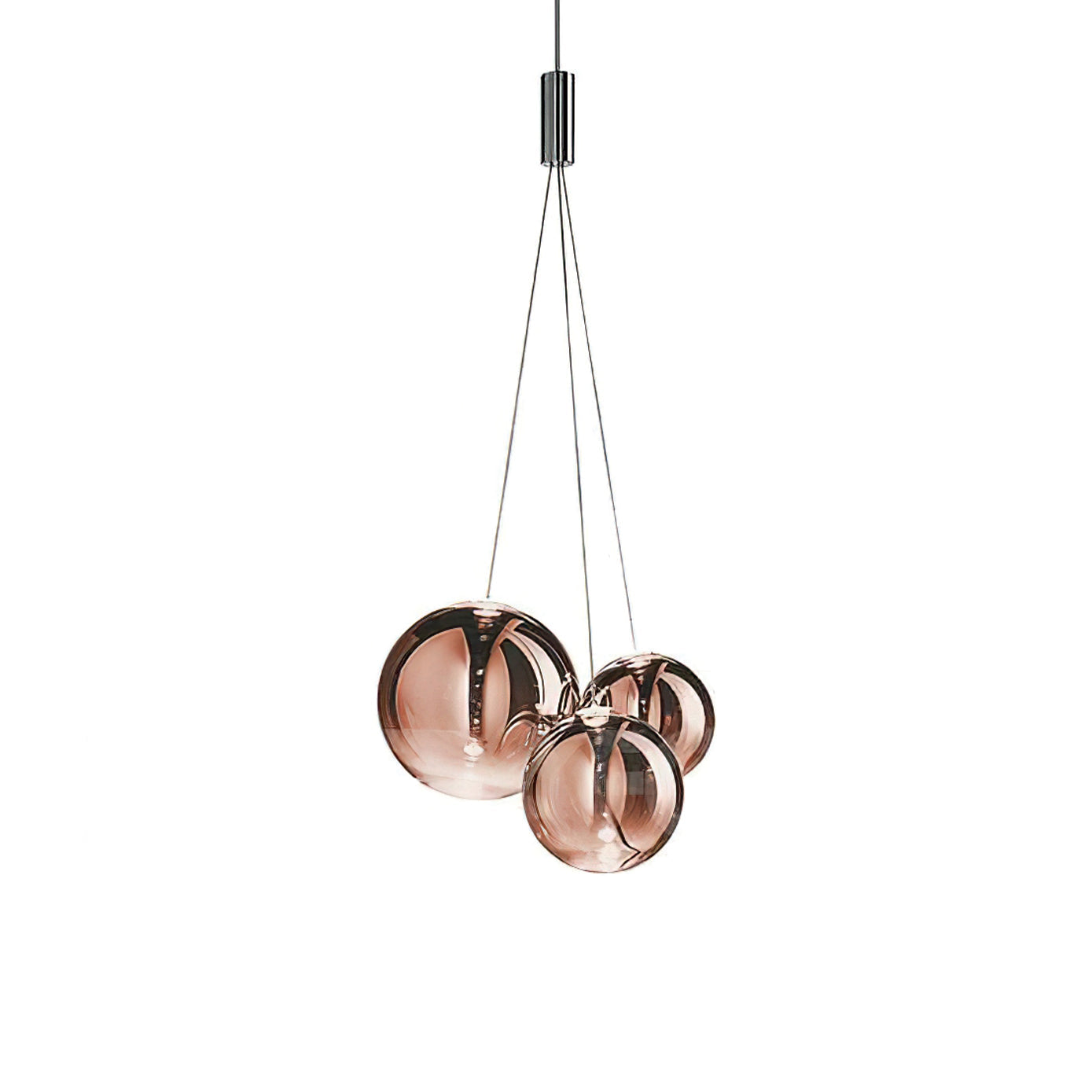 Glazen Hanglamp met Metalen Cluster Bellenbollen Moderne Verlichting