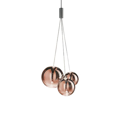 Glazen Hanglamp met Metalen Cluster Bellenbollen Moderne Verlichting