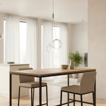 Glazen Hanglamp met Metalen Cluster Bellenbollen Moderne Verlichting