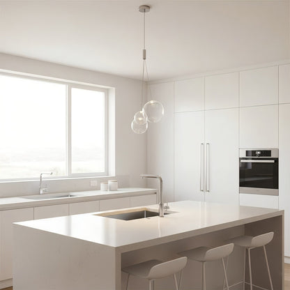 Glazen Hanglamp met Metalen Cluster Bellenbollen Moderne Verlichting