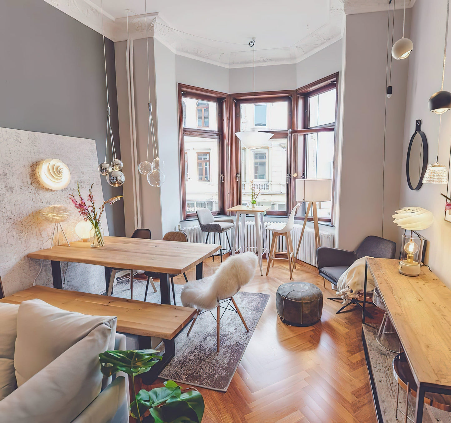 Glazen Hanglamp met Metalen Cluster Bellenbollen Moderne Verlichting