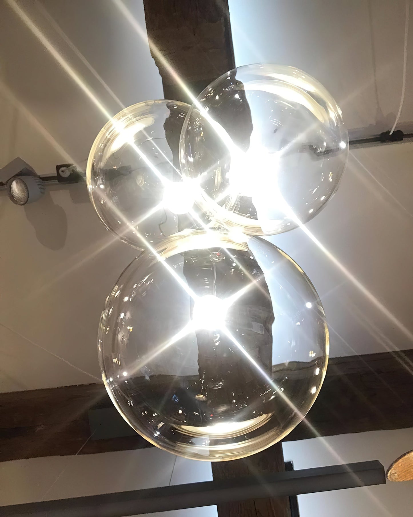 Glazen Hanglamp met Metalen Cluster Bellenbollen Moderne Verlichting