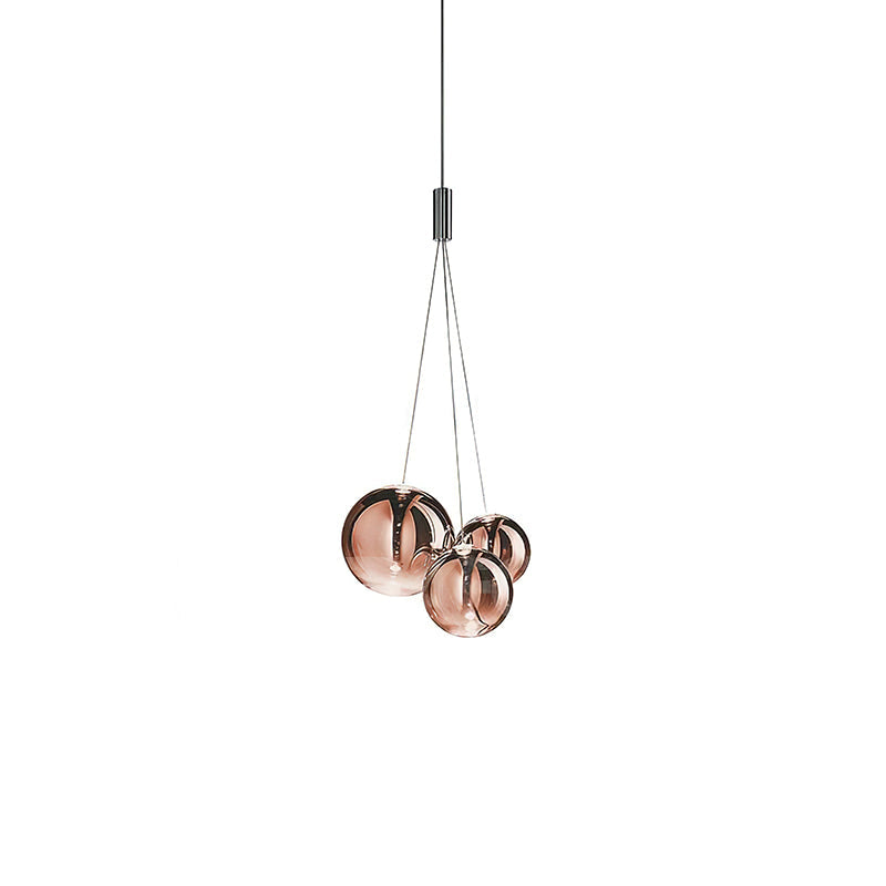 Glazen Hanglamp met Metalen Cluster Bellenbollen Moderne Verlichting