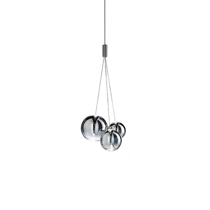Glazen Hanglamp met Metalen Cluster Bellenbollen Moderne Verlichting