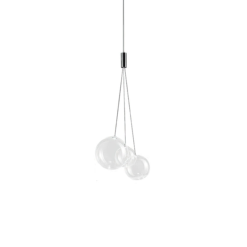 Glazen Hanglamp met Metalen Cluster Bellenbollen Moderne Verlichting