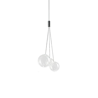 Glazen Hanglamp met Metalen Cluster Bellenbollen Moderne Verlichting