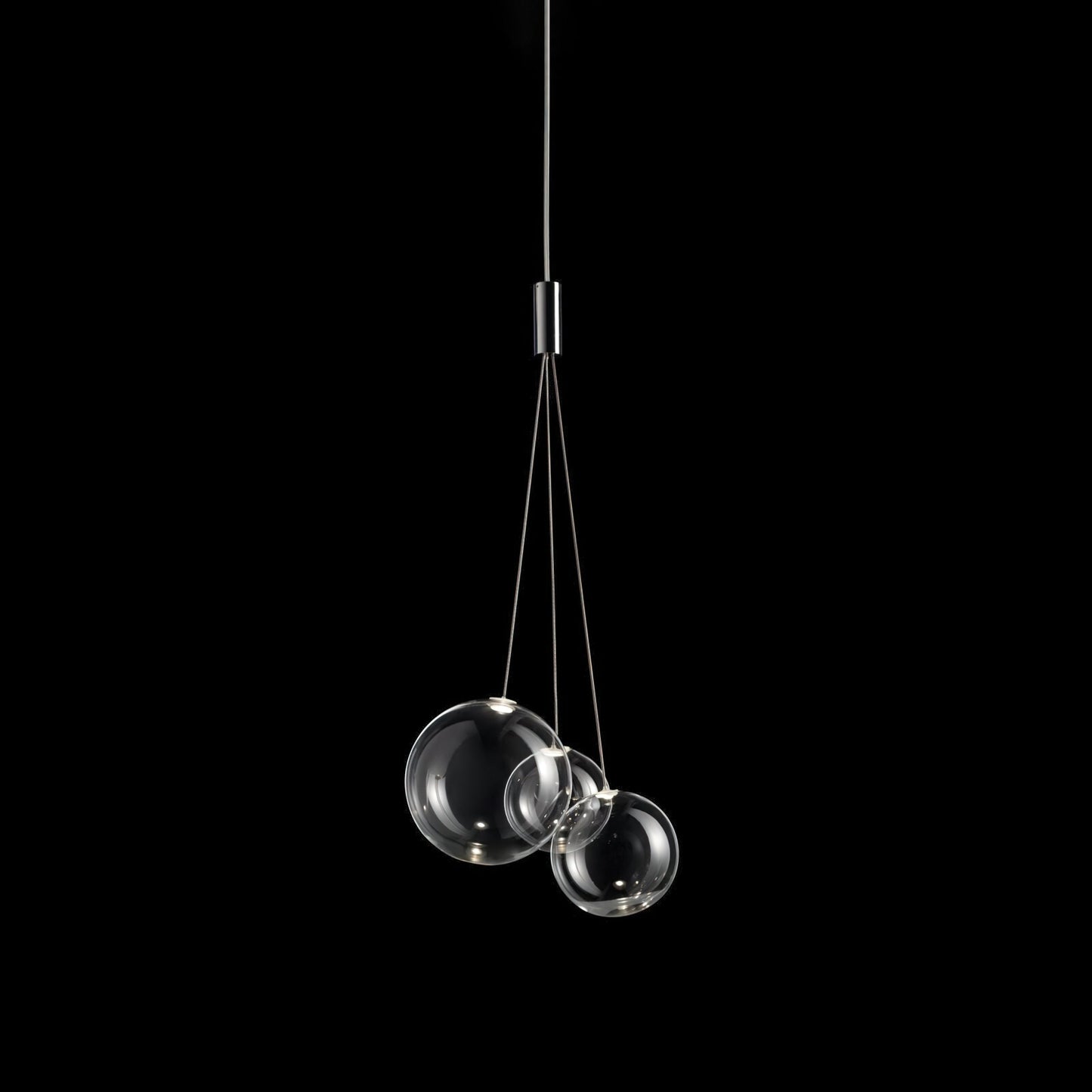Glazen Hanglamp met Metalen Cluster Bellenbollen Moderne Verlichting