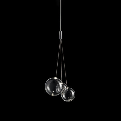 Glazen Hanglamp met Metalen Cluster Bellenbollen Moderne Verlichting