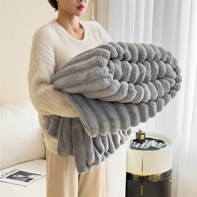 Zachte Pluche Deken – Warm en Stijlvol Imitatiebont voor Bed en Bank – Lichtgewicht Luxe Sprei