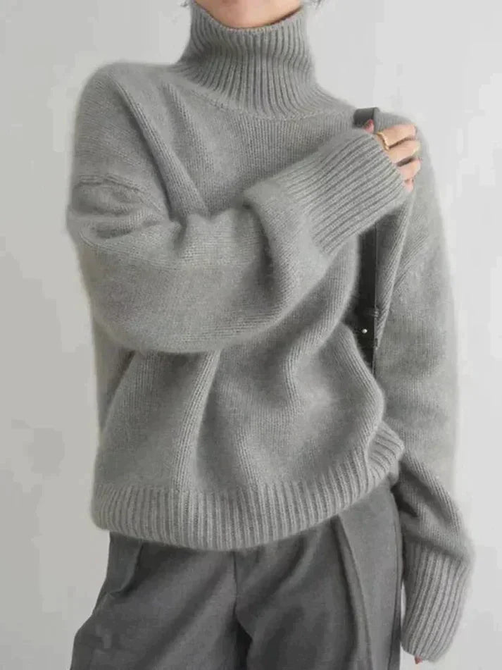Zachte Kasjmier Trui Warm Elegante Stijl