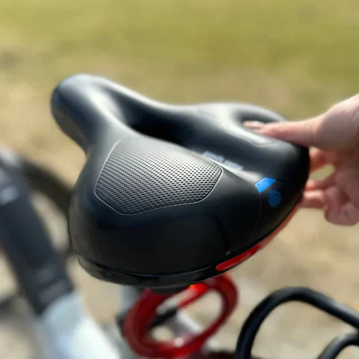 Fietszadel Met Geldemping Ergonomisch Comfort Zwart Voor Lange Ritten Ademend Waterdicht