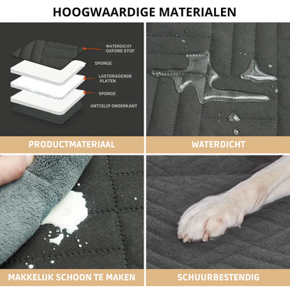Autostoelhoes voor Honden - Waterdichte Achterbank Beschermer met Veilige Bevestiging