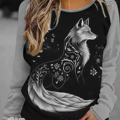 Dames Sweatshirt Zacht Losse Pasvorm Comfortabele Stof - StudioMarella