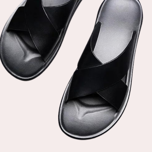 Herensandalen Leer Comfortabele Zomerschoenen voor Dagelijks Gebruik - StudioMarella