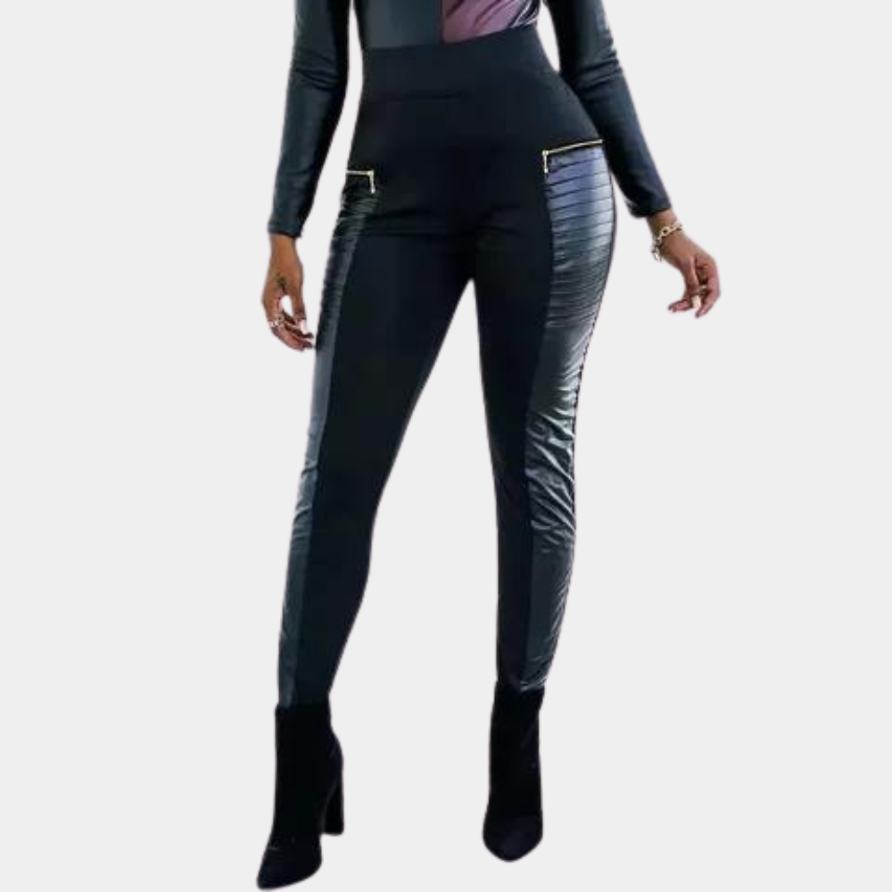 Dames Legging Elastisch Donkerbruin Comfortabele Broek - StudioMarella
