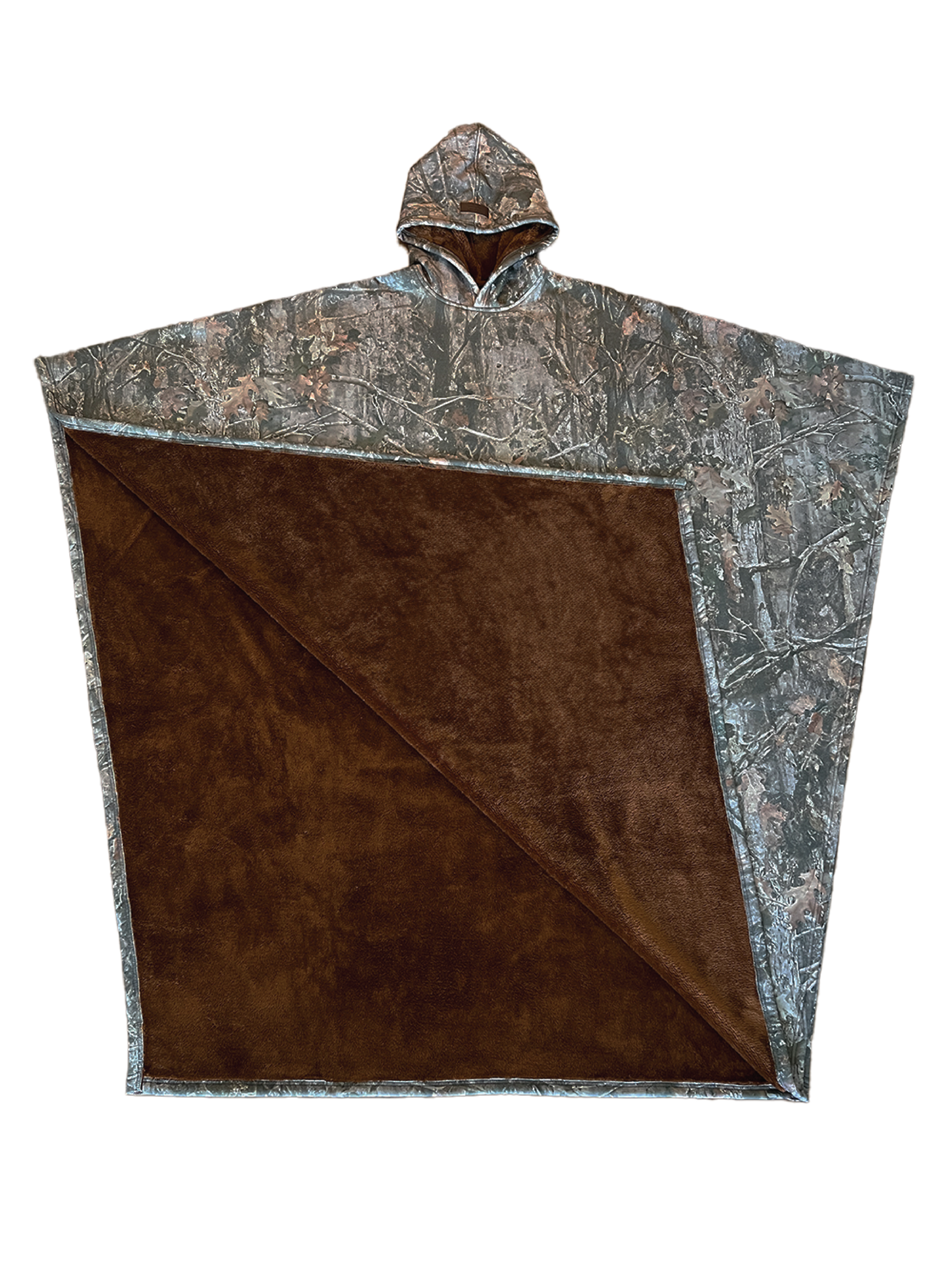 Fleece Poncho Warm en Zacht met Capuchon Luxe Kwaliteit