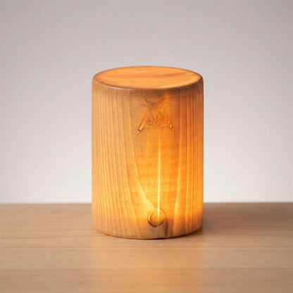 Tafellamp Houtlook Cilinder LED Oplaadbaar Touch Dimbaar Draadloos Nachtkastlamp Bureaulamp Sfeerverlichting Naturel
