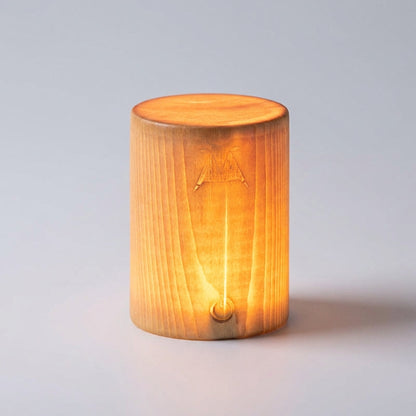 Tafellamp Houtlook Cilinder LED Oplaadbaar Touch Dimbaar Draadloos Nachtkastlamp Bureaulamp Sfeerverlichting Naturel