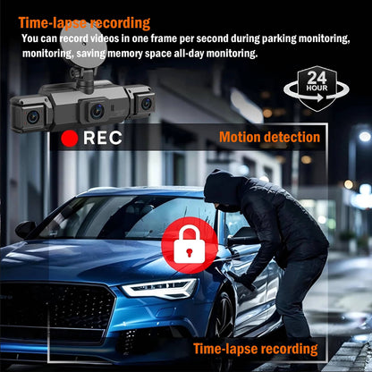 Draadloos Dashcam Systeem 4 Camera's Nachtzicht 1920P HD Parkeerbewaking Auto Beveiliging WiFi Opname